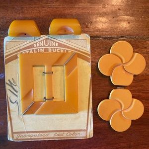 1970’s Catalin Butterscotch Bakelite set